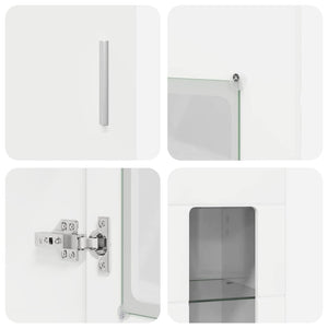 Highboard FLORIN Hochglanz Weiß 60x35x182cm