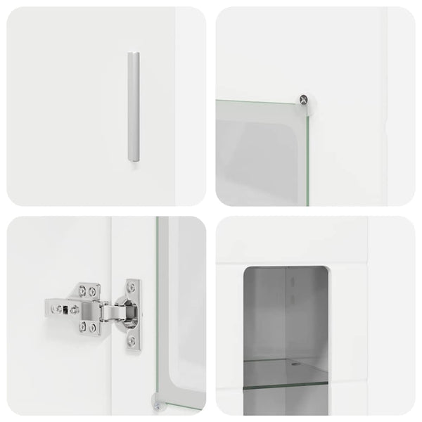 Highboard FLORIN Hochglanz Weiß 60x35x182cm