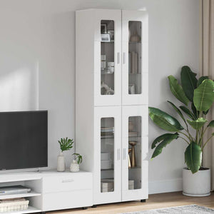 Highboard FLORIN Hochglanz Weiß 60x35x182cm