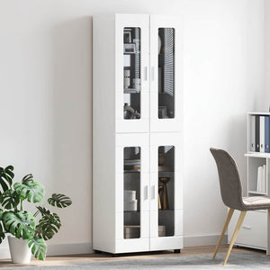 Highboard FLORIN Hochglanz Weiß 60x35x182cm