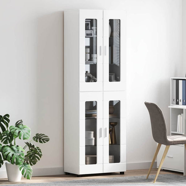 Highboard FLORIN Hochglanz Weiß 60x35x182cm