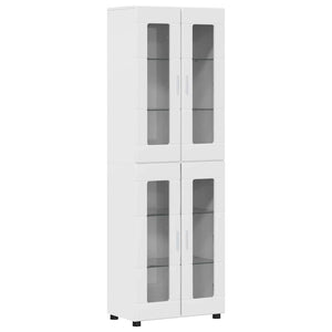 Highboard FLORIN Hochglanz Weiß 60x35x182cm