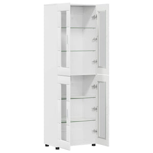 Highboard FLORIN Hochglanz Weiß 60x35x182cm