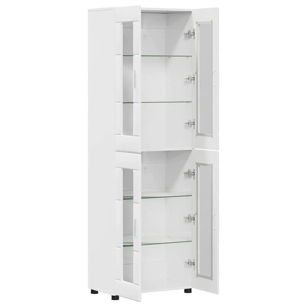 Highboard FLORIN Hochglanz Weiß 60x35x182cm