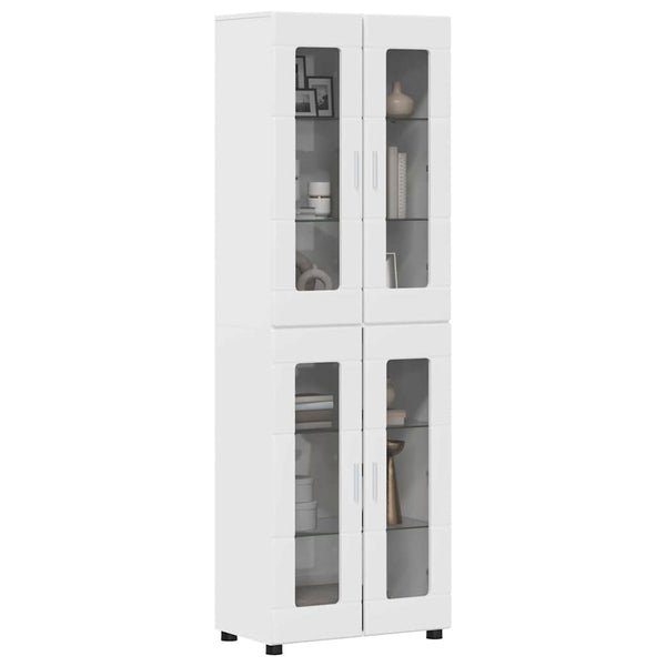 Highboard FLORIN Hochglanz Weiß 60x35x182cm