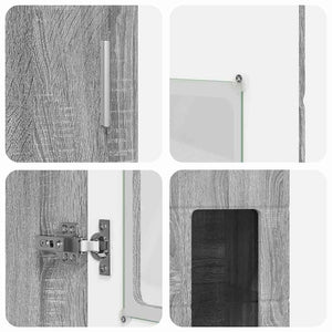 Highboard FLORIN Grau Sonoma 60x35x182cm
