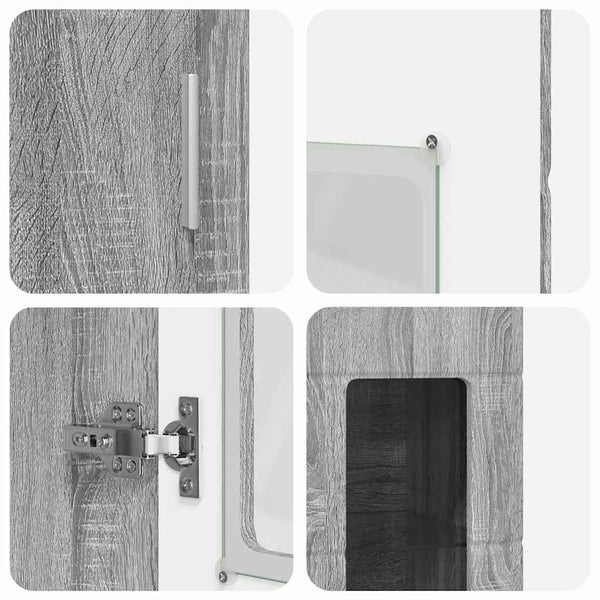 Highboard FLORIN Grau Sonoma 60x35x182cm