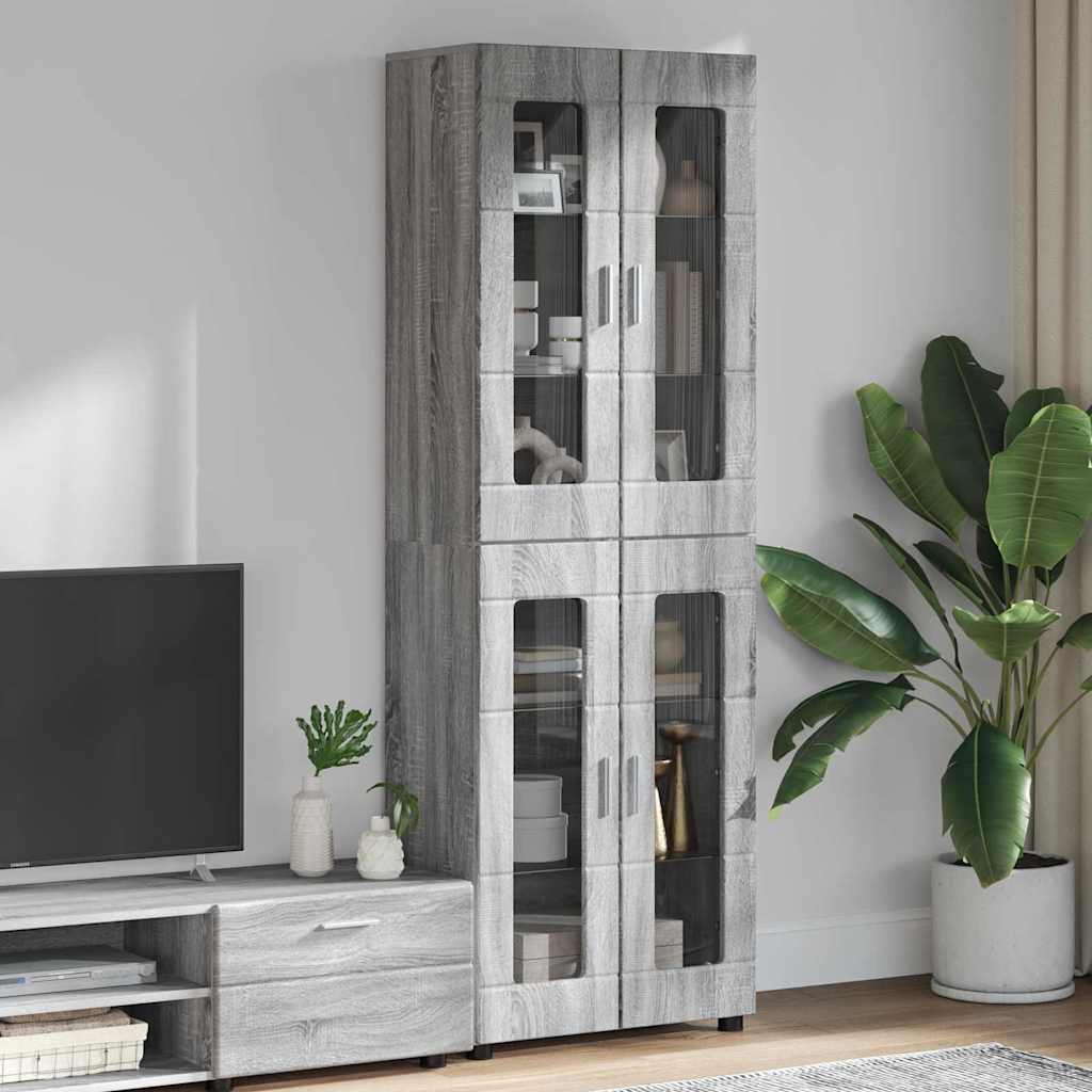 Highboard FLORIN Grau Sonoma 60x35x182cm