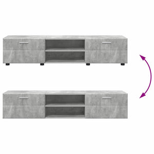 TV-Schrank Set mit Regal Beton Grau