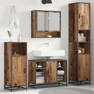 Badezimmermöbel Set Altholz 188cm