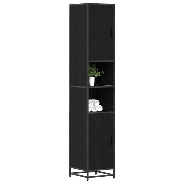 Badezimmermöbel Set Schwarz Eiche 188,5cm