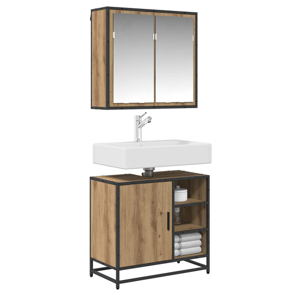 Badezimmermöbel Set Artisan Eiche mit Regal
