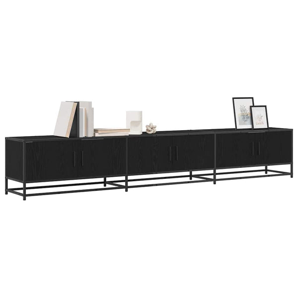 TV-Einheit 2er-Set, Schwarz Eichen-Optik, 240 cm
