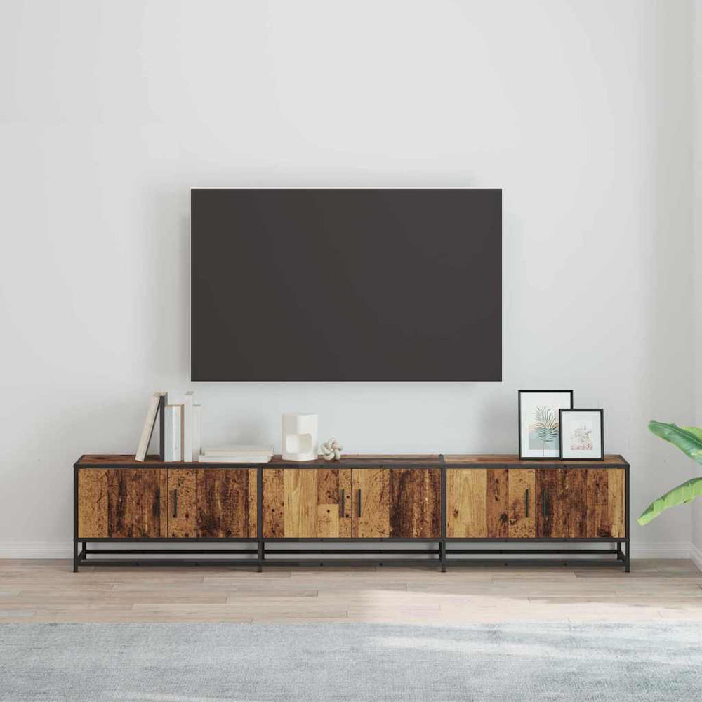 TV-Einheit 2er Set Altholz 210 cm