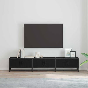 TV-Möbel Set, Schwarz Eichen-Optik, 210 cm