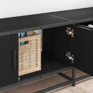 TV-Möbel Set, Schwarz Eichen-Optik, 210 cm