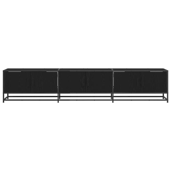 TV-Möbel Set, Schwarz Eichen-Optik, 210 cm