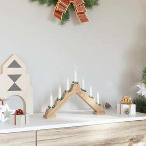 Weihnachtskerzenbrücke mit 7 LEDs Braun