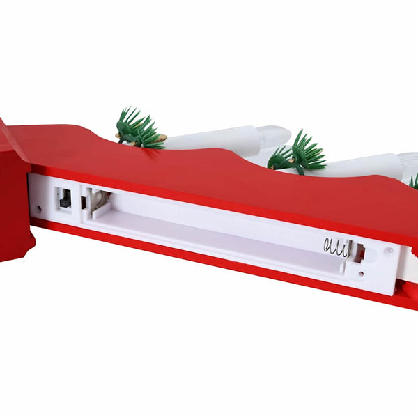 Weihnachtskerzenbrücke mit 7 LEDs Rot