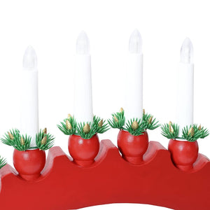 Weihnachtskerzenbogen mit LED-Kerzen, 3er-Set