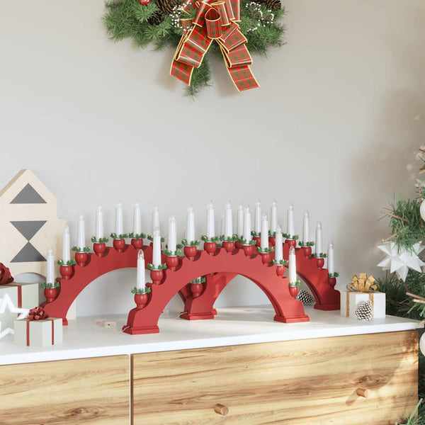 Weihnachtskerzenbogen mit LED-Kerzen, 3er-Set