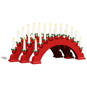 Weihnachtskerzenbogen mit LED-Kerzen, 3er-Set
