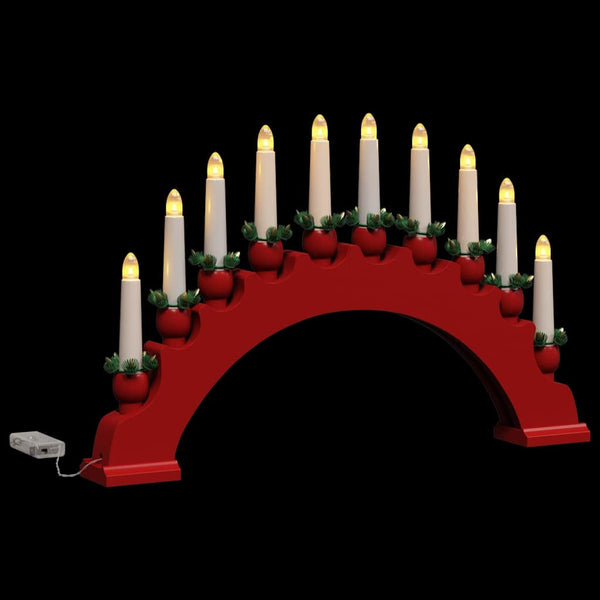 Weihnachtskerzenbogen mit LED-Kerzen, 3er-Set