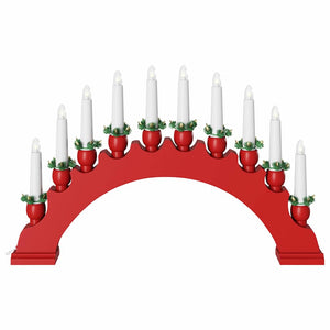 Weihnachtskerzenbogen mit LED-Kerzen, 3er-Set