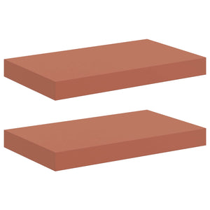vidaXL Étagère murale 2 pcs Rouge 40 x 23,5 x 4 cm Bois d'ingénierie