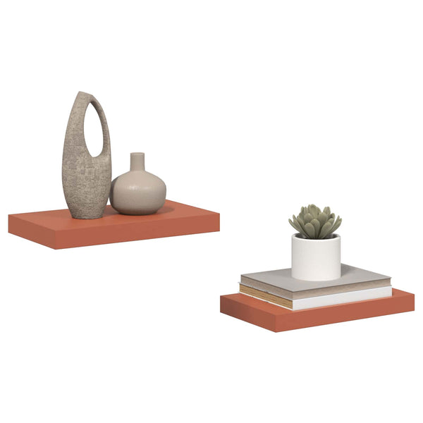 vidaXL Étagère murale 2 pcs Rouge 40 x 23,5 x 4 cm Bois d'ingénierie