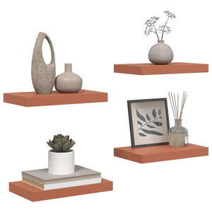 Rote Wandregale, 4er Set