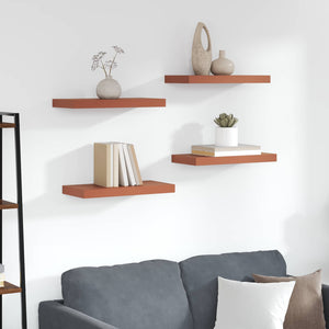 Wandregal Rot 4er-Set 50x23 cm