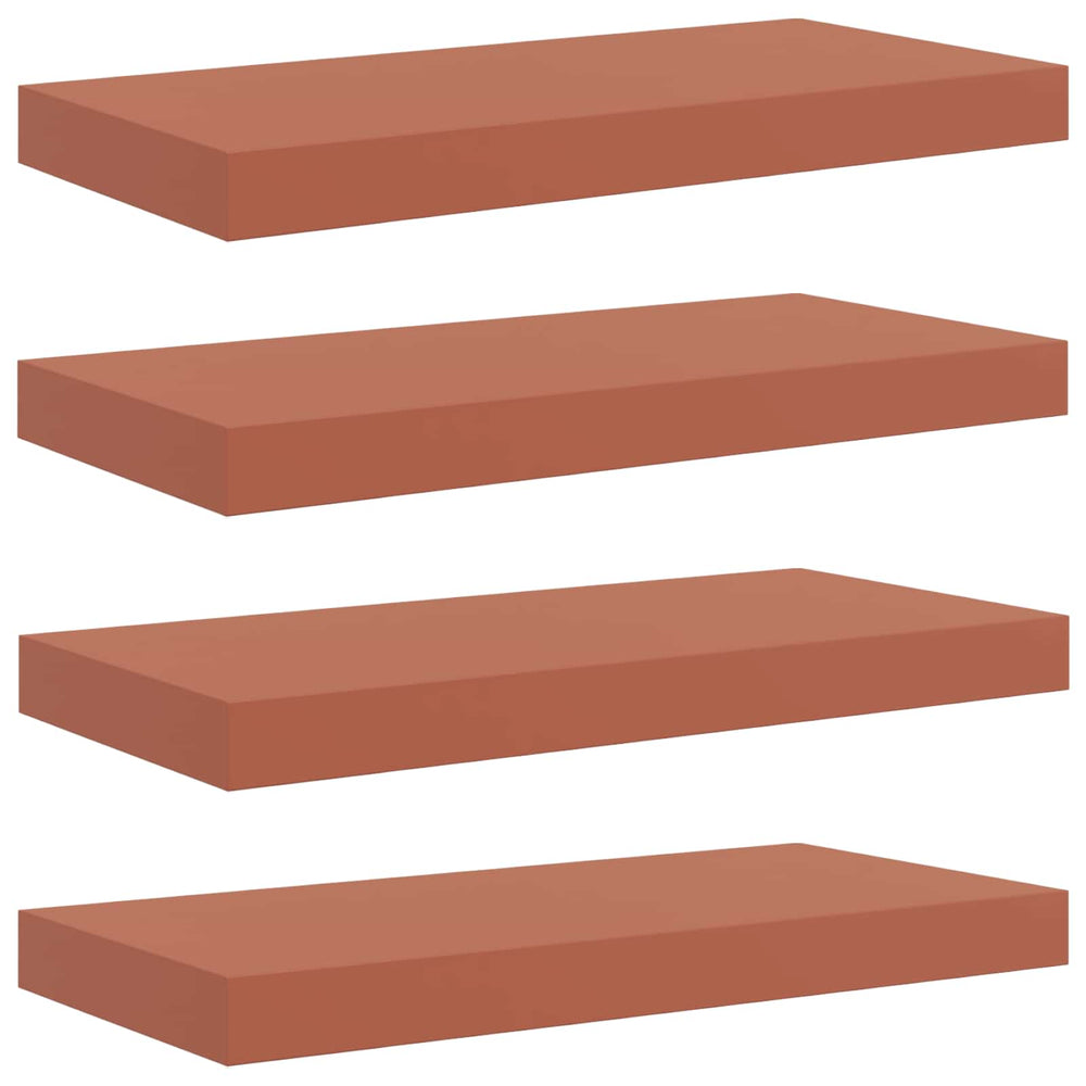 Wandregal Rot 4er-Set 50x23 cm