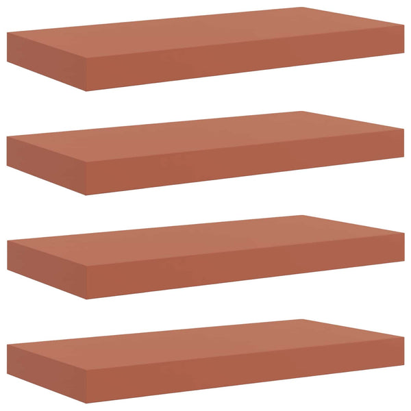 Wandregal Rot 4er-Set 50x23 cm