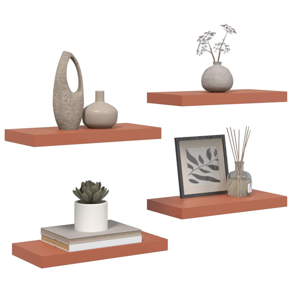 Wandregal Rot 4er-Set 50x23 cm