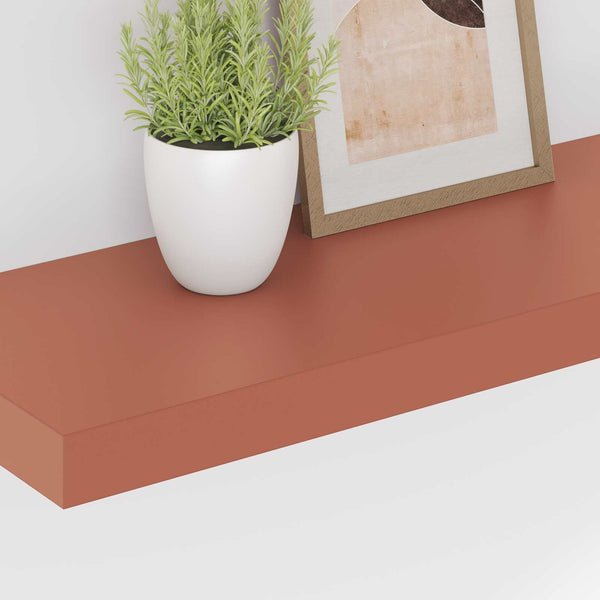 Wandregal Rot, 2er Set, 60 cm
