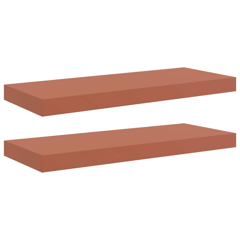 Wandregal Rot, 2er Set, 60 cm