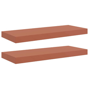 Wandregal Rot, 2er Set, 60 cm
