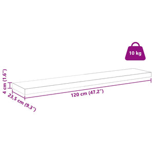 Wandregal Rot 120 cm