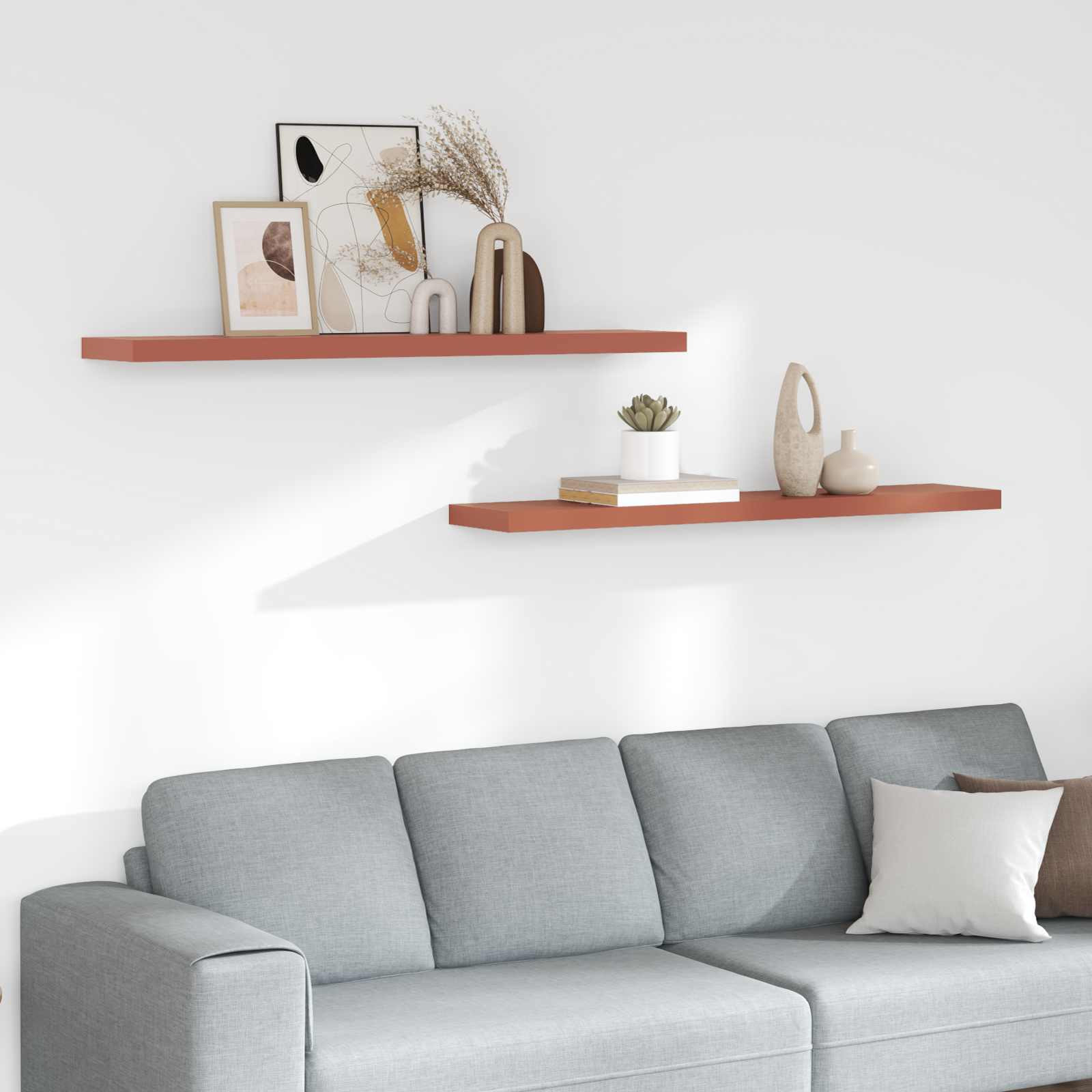 Wandregal Rot 120 cm 2er Set