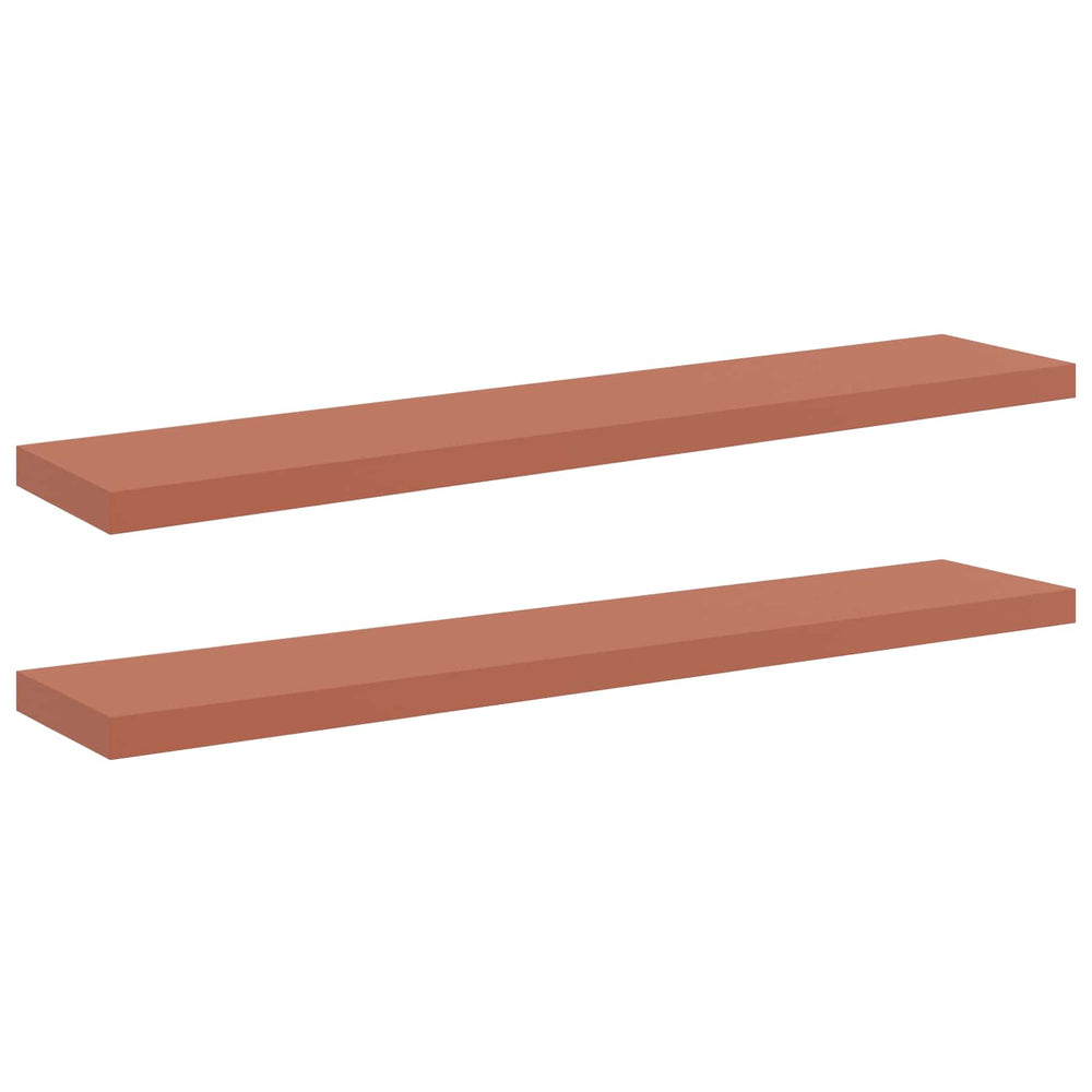 vidaXL Étagère murale 2 pcs Rouge 120 x 23,5 x 4 cm Bois d'ingénierie