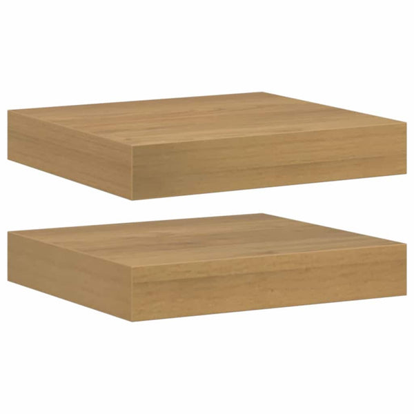 Braunes Wandregal 2er Set
