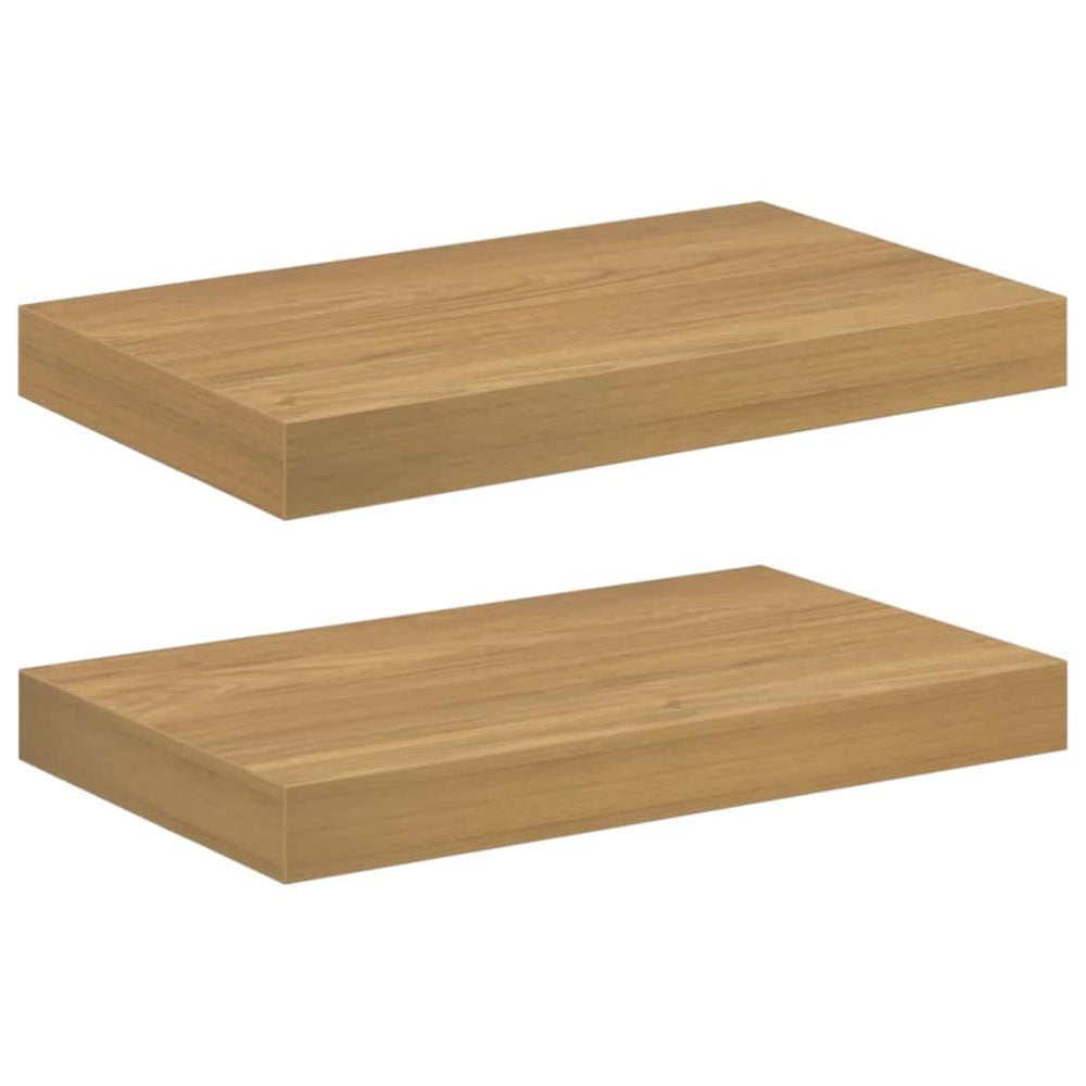 vidaXL Étagère murale 2 pcs Marron 40 x 23,5 x 4 cm Bois d'ingénierie