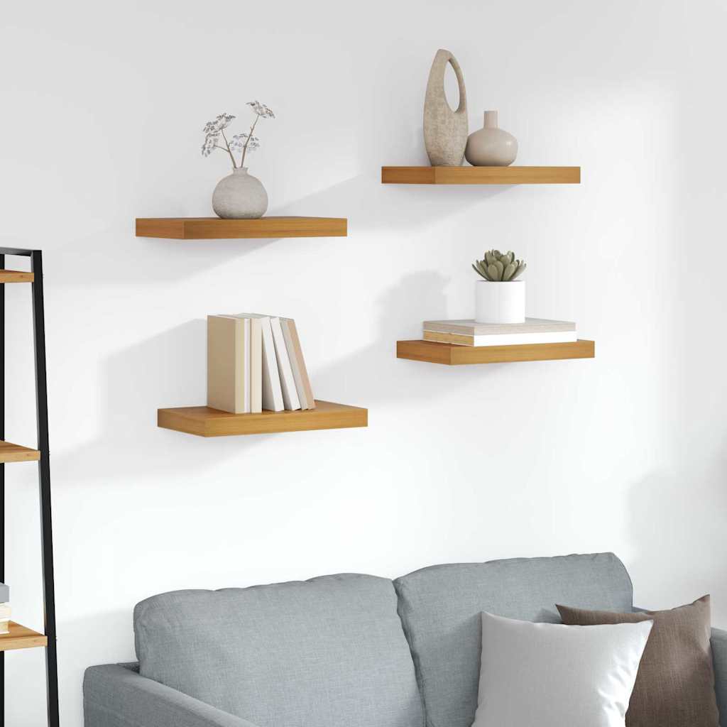 Wandregal Braun 4er Set 40x23,5 cm