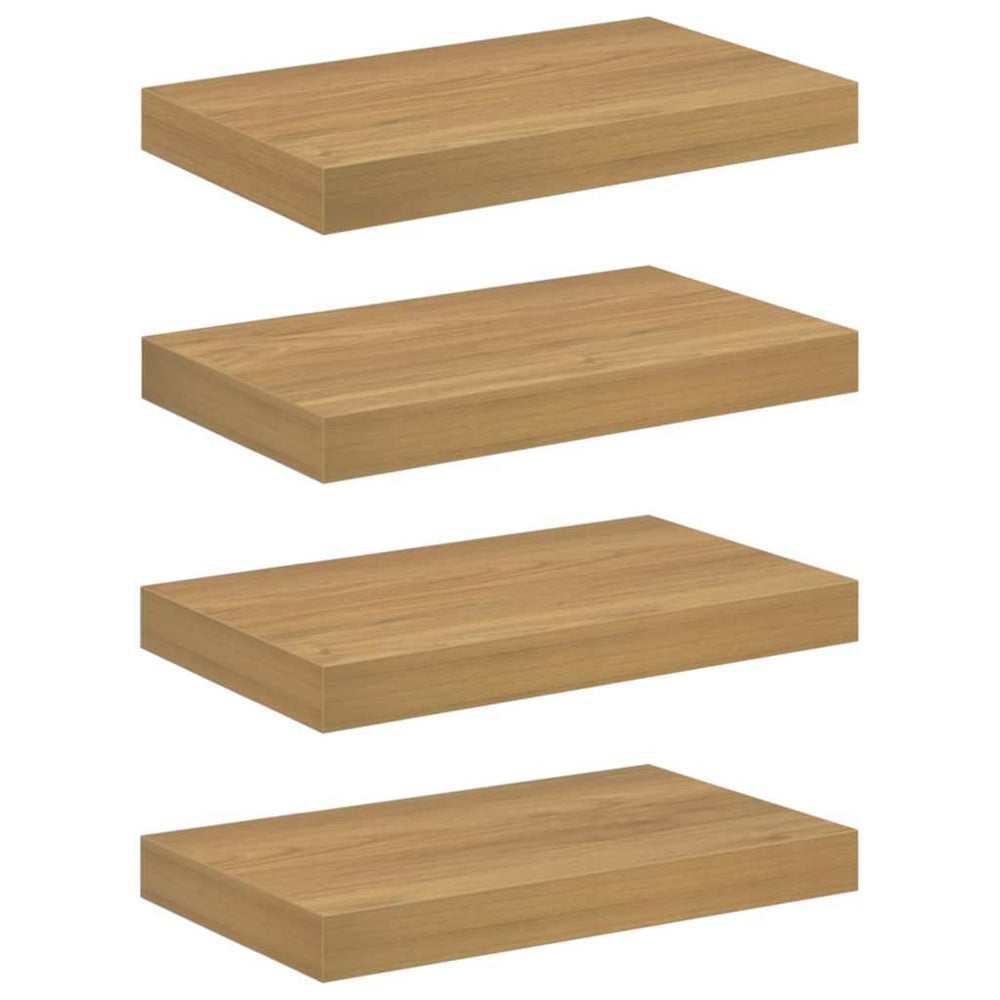 Wandregal Braun 4er Set 40x23,5 cm