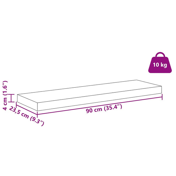 Wandregal Weiß Marmor 90cm