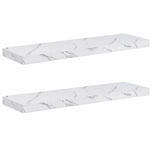 Wandregal Weiß Marmor 90 cm 2er Set
