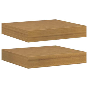Beige Wandregal 2er Set, 23x23,5 cm