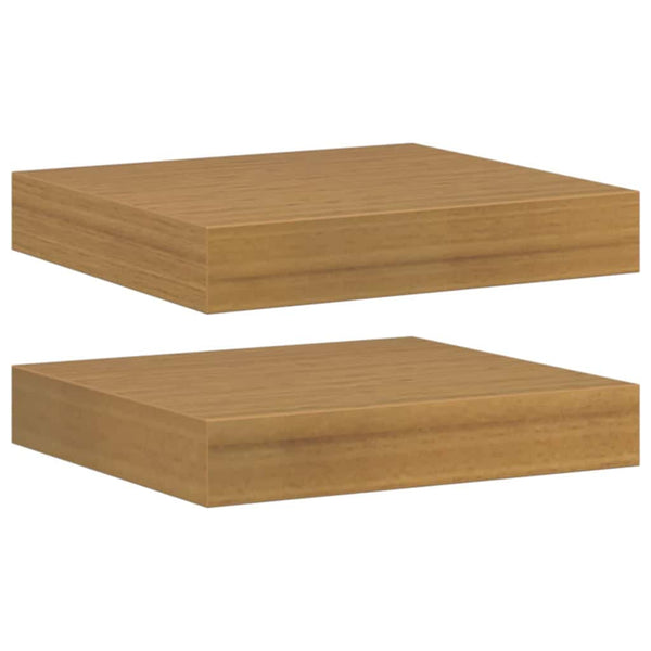 Beige Wandregal 2er Set, 23x23,5 cm
