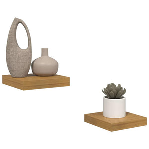 Beige Wandregal 2er Set, 23x23,5 cm